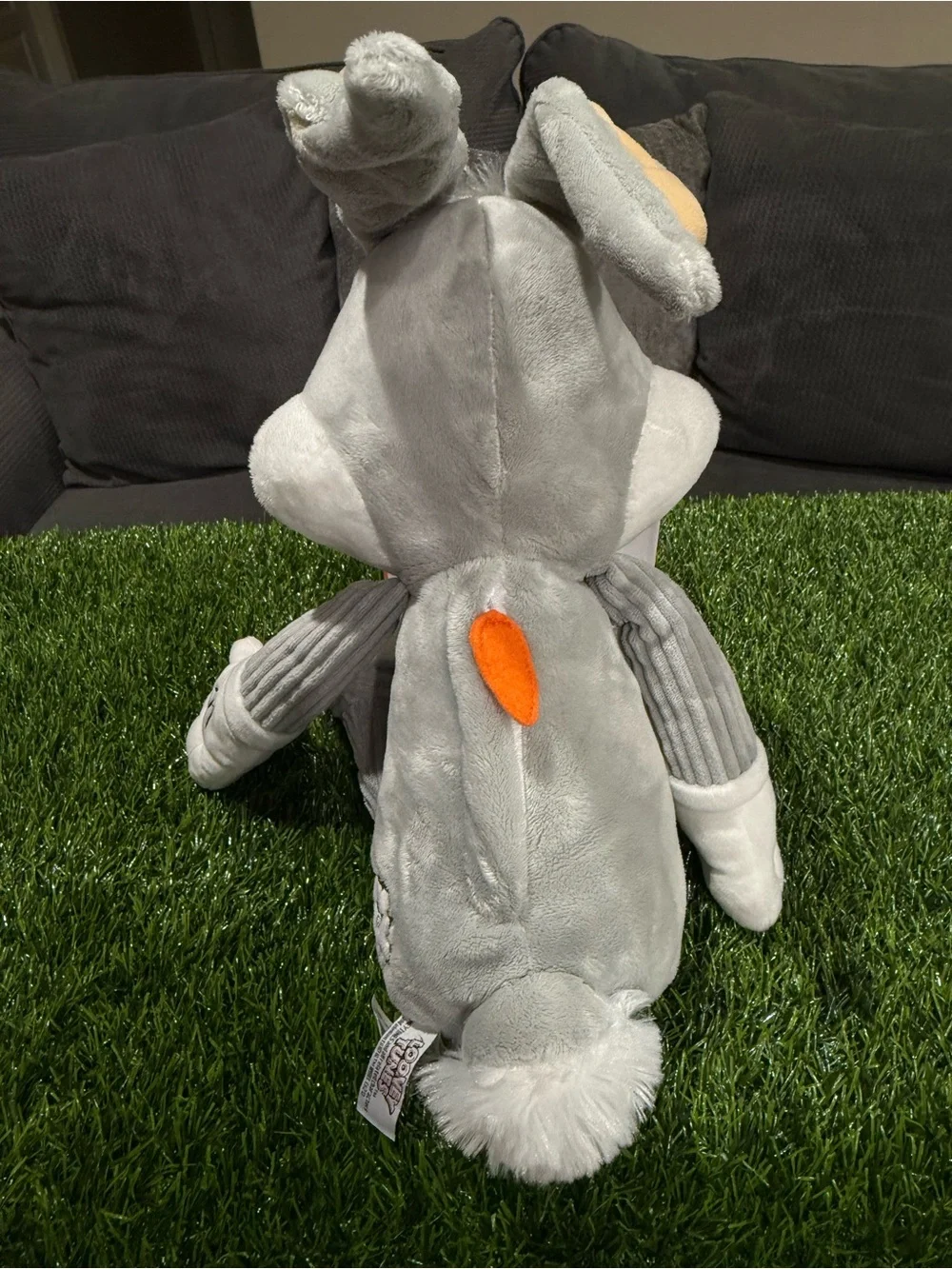 Scentsy Buddy Bugs Bunny Gray White Plush Animal Lonney Tunes No Scent Pack Soft
